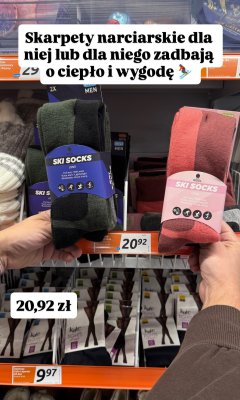 Skarpety narciarskie męskie Ski Socks Long Wool 2 pary promocja w Action