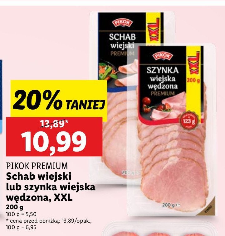 Szynka wiejska wędzona Pikok premium promocja w Lidl