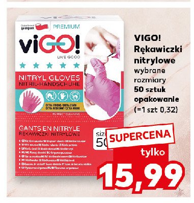 Rękawice nitrylowe różowe m Vigo! promocja w Kaufland