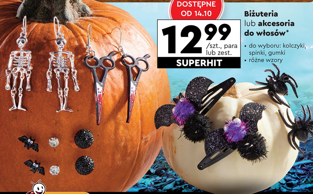 Gumki do włosów halloween promocja w Biedronka