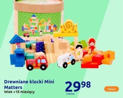 Zabawka drewniane klocki  promocja w Action