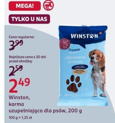 Karma uzupełniająca dla psów, 200 g promocja w Rossmann