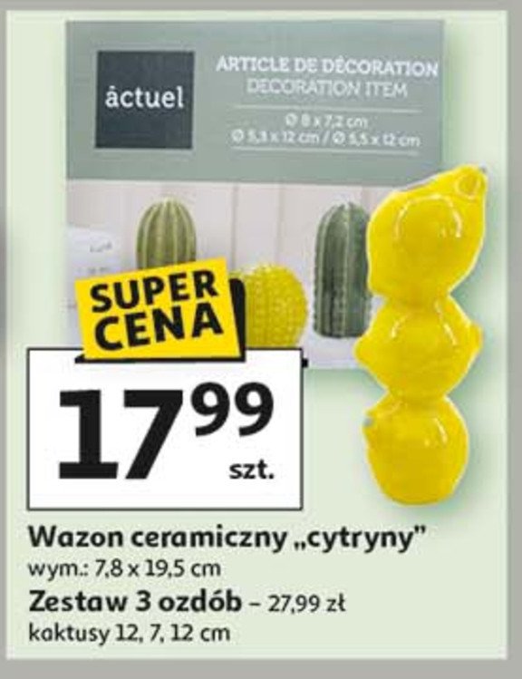 Zestaw ozdób Actuel promocja w Auchan