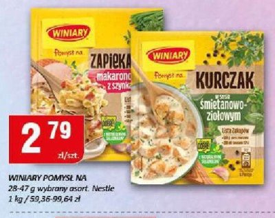 Zapiekanka z makaronem z szynką Winiary Pomysł na promocja w Chorten