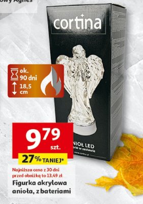 Figurka akrylowa anioła, z bateriami promocja w Auchan