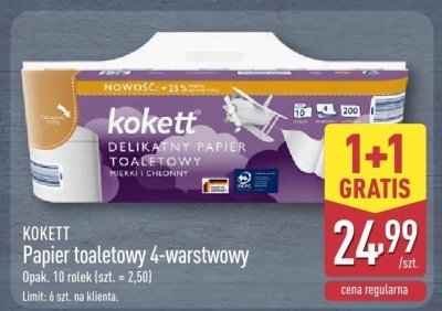 Papier toaletowy 4-warstwowy KOKETT promocja w Aldi