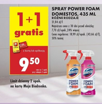 Spray do czyszczenia citrus blast Domestos power foam promocja
