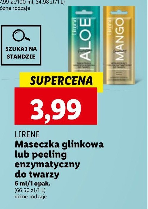 Peeling enzymatyczny do twarzy mango Lirene dermoprogram promocja
