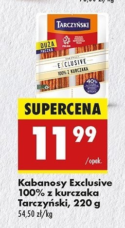 Kabanosy z kurczaka Tarczyński exclusive promocja w Biedronka