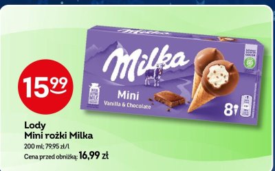 Lody Mini rożki Milka promocja w Żabka