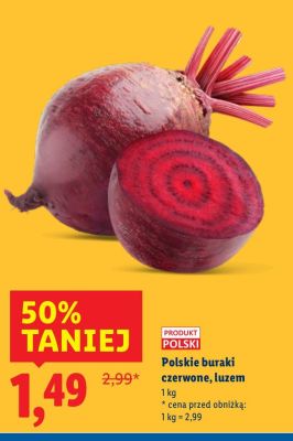 Buraki czerwone luzem Lidl promocja w Lidl