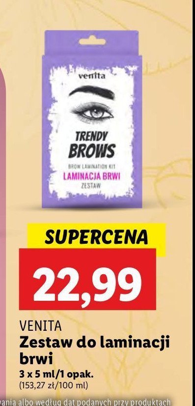 Zestaw do laminacji brwi Venita trendy brows promocja