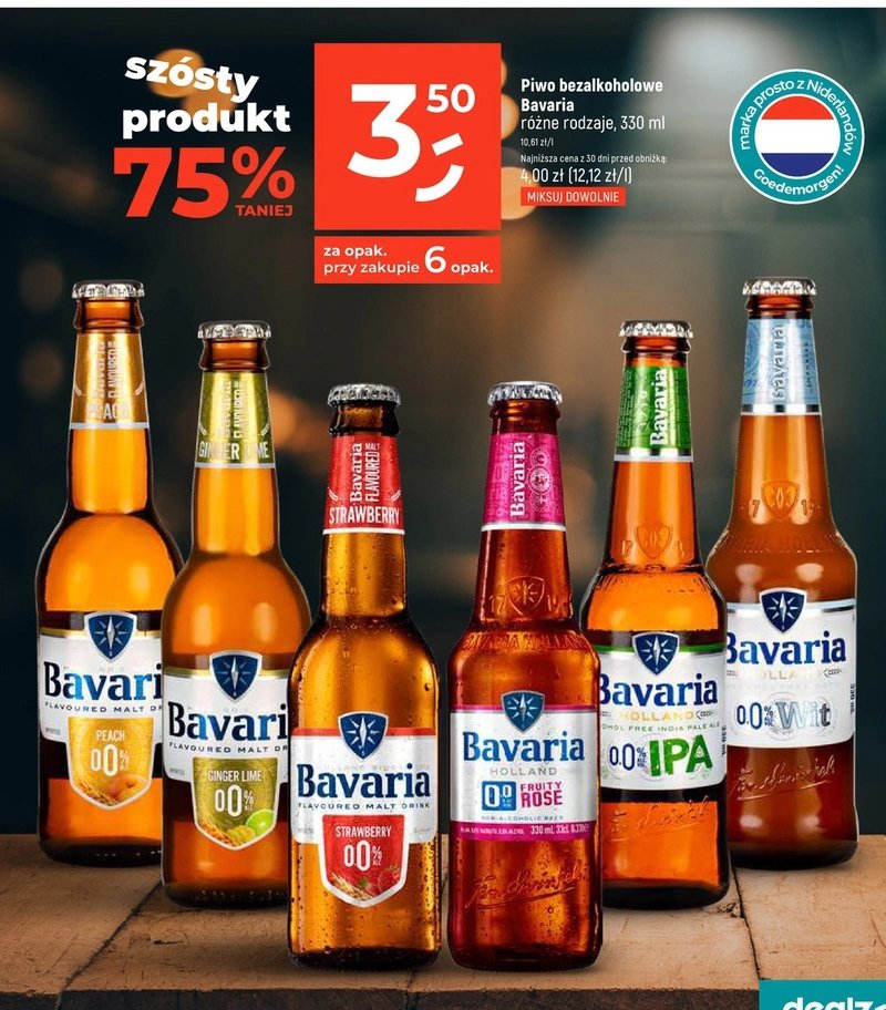 Piwo Bavaria 0.0% peach promocja