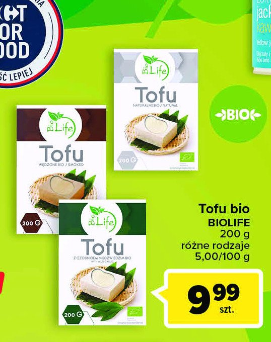 Tofu z czosnkiem niedźwiedzim Biolife promocja