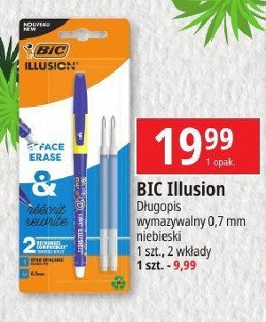 Długopis niebieski Bic illusion promocja