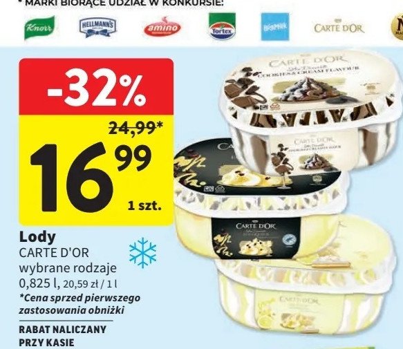 Lody lemon pie Algida carte d'or promocja