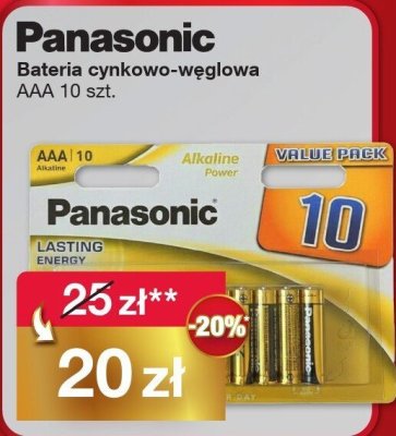 Bateria cynkowo-węglowa Panasonic AAA 10 szt. promocja w Woolworth