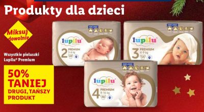 Pieluszki Lupilu Premium rozmiar 2 (3-6 kg) promocja w Lidl