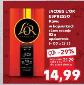 Kawa w kapsułkach imola ristretto L'or espresso promocja w Kaufland