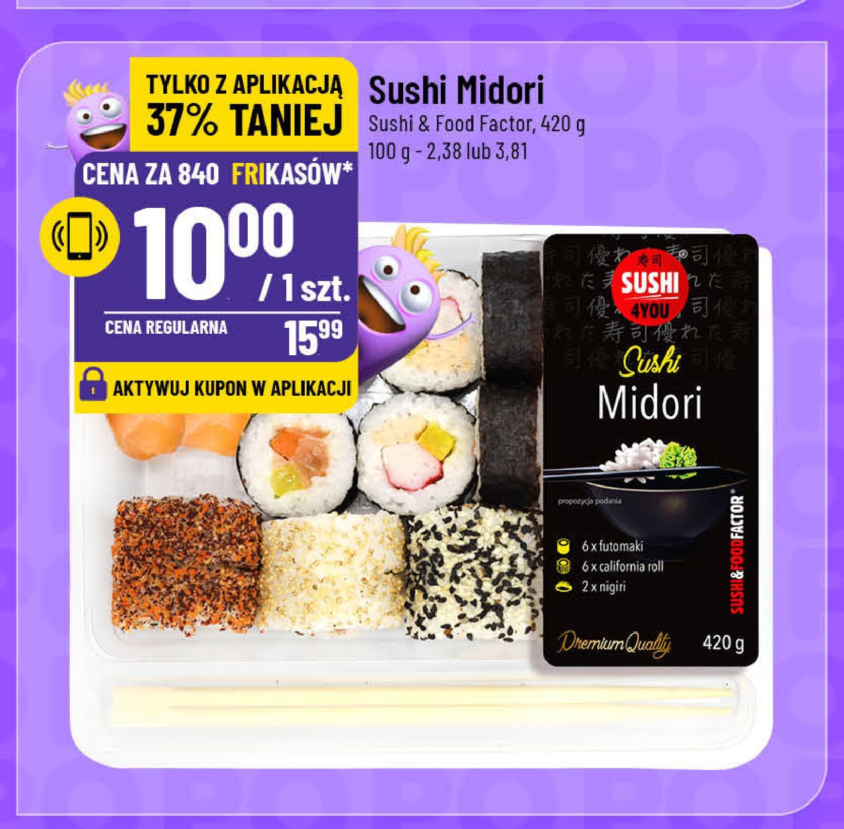 Sushi midori Sushi 4you promocja w POLOmarket