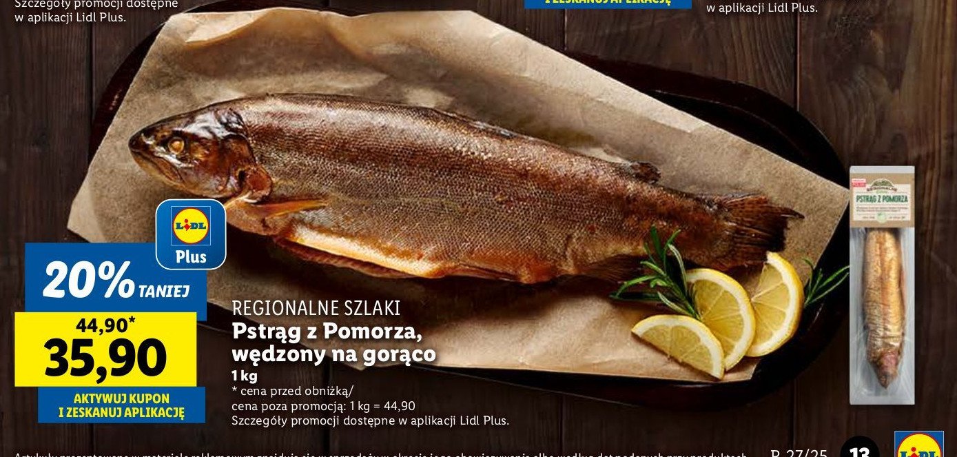 Pstrąg z pomorza promocja w Lidl