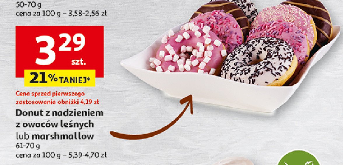 Donut marshmallow owoce leśne promocja w Auchan