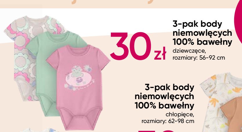 Body niemowlęce dziewczęce 50-104 promocja