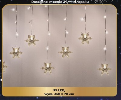 Kurtyna świetlna 95 LED promocja w Biedronka