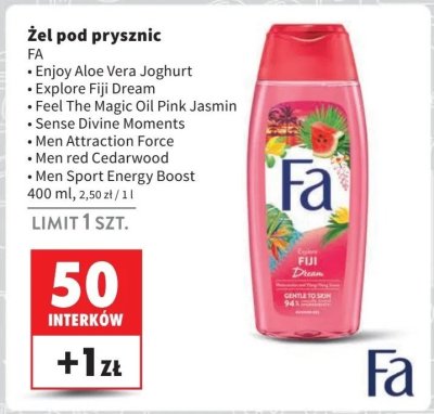 Żel pod prysznic Fa men sport energy boost promocja