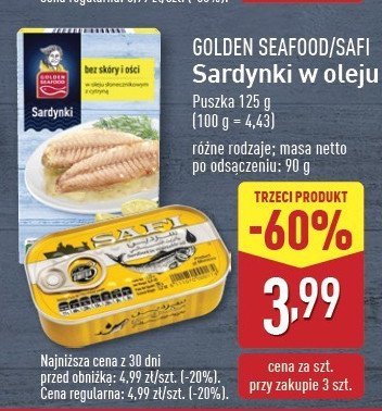 Sardynki w oleju Golden seafood promocja
