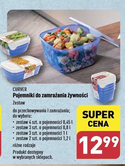 Pojemniki do zamrażania żywności 1.2 l Curver promocja