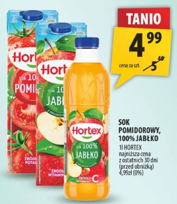 Sok pomidorowy, 100% jabłko promocja w Arhelan