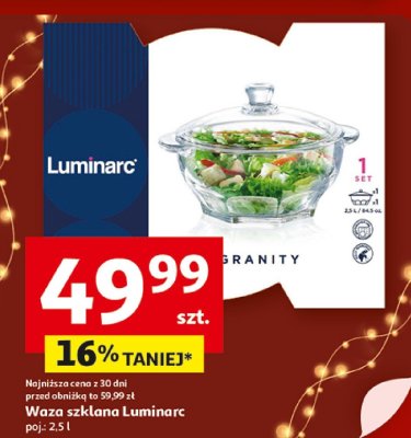 Waza szklana Luminarc poj: 2,5 l promocja w Auchan