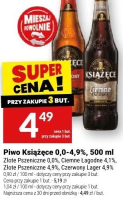 Piwo Książęce 0,0-4,9% promocja w Twój Market