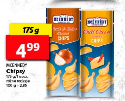 Chipsy chili cheese Mcennedy promocja
