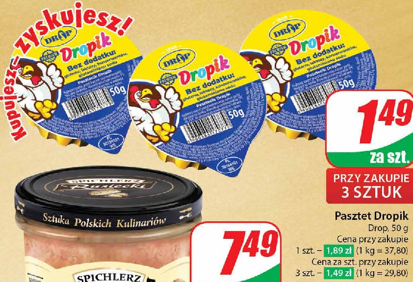 Pasztet dropik promocja