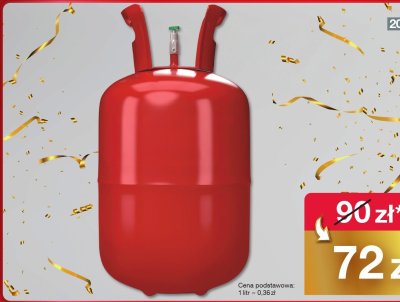 Butla z helem 200 litrów promocja w Woolworth