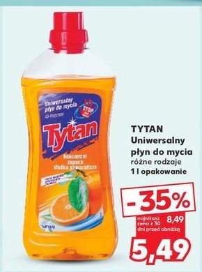 Płyn uniwersalny pomarańczowy Tytan promocja w Kaufland