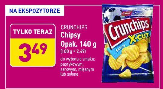 Chipsy ostre serowe Crunchips x-cut Crunchips lorenz promocja