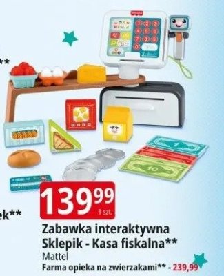 Zabawka interaktywna Sklepik - Kasa fiskalna Mattel promocja w Leclerc