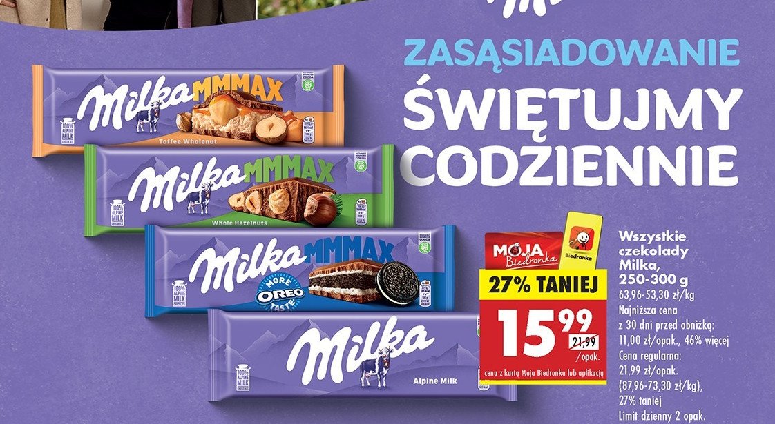 Czekolada toffee wholenut Milka promocja
