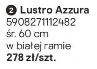 Lustro łazienkowe Azzura promocja w Castorama
