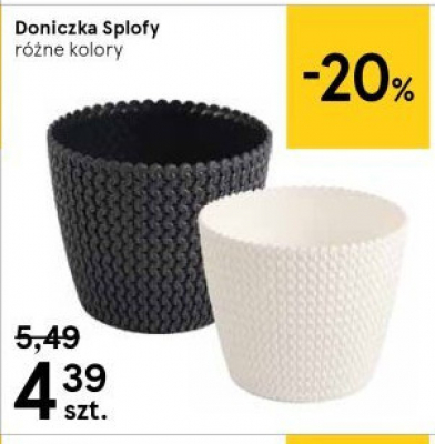 Doniczka splofy czarna promocja