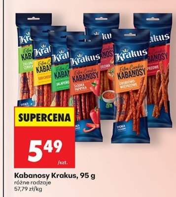 Kabanosy różne rodzaje 95 g promocja w Biedronka