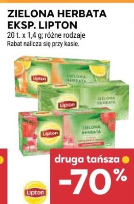 Herbata zielona Lipton, różne rodzaje promocja w Stokrotka