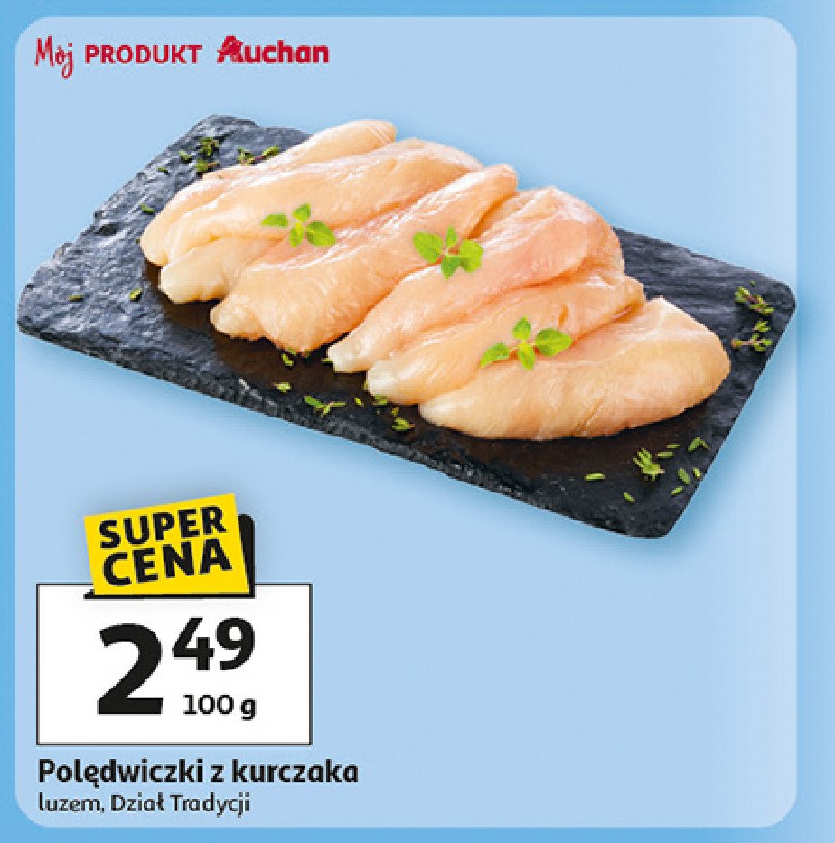 Polędwiczki z kurczaka promocja w Auchan