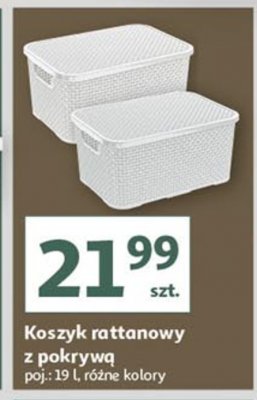 Kosz ratan z pokrywą 19 l promocja