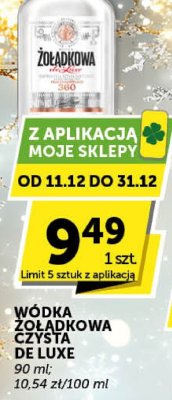Wódka Żołądkowa Czysta De Luxe promocja w Euro Sklep