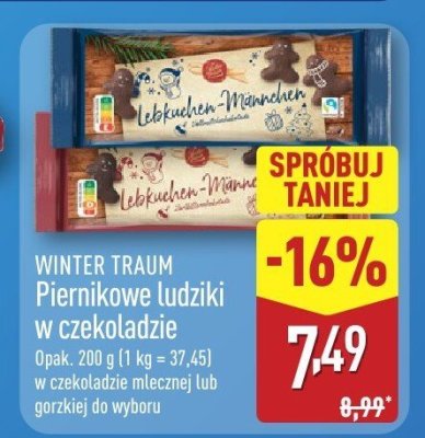 Czekolada Piernikowe ludziki promocja w Aldi