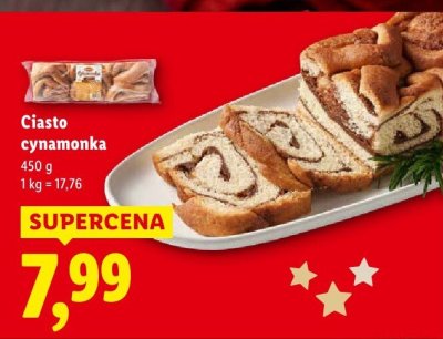 Ciasto Ciasto cynamonka promocja w Lidl